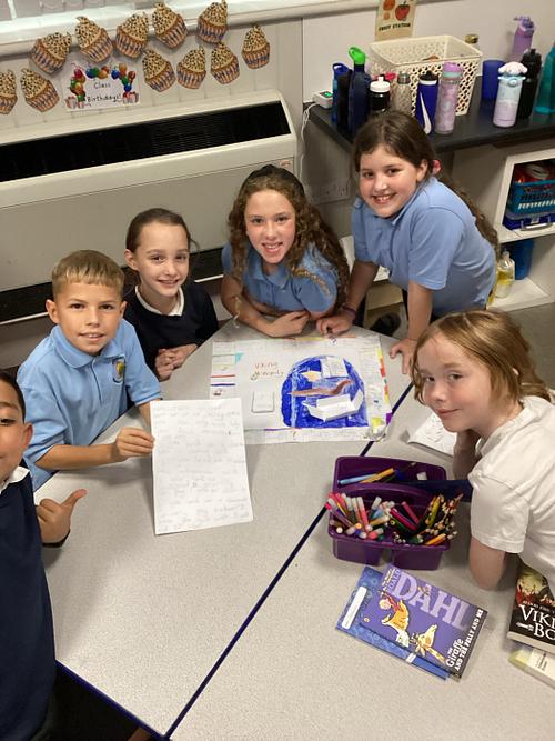 Year 5 children doing mapwork